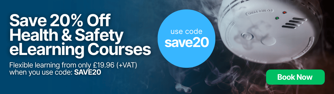 SAVE20 eLearning Courses fire risk assessment banner